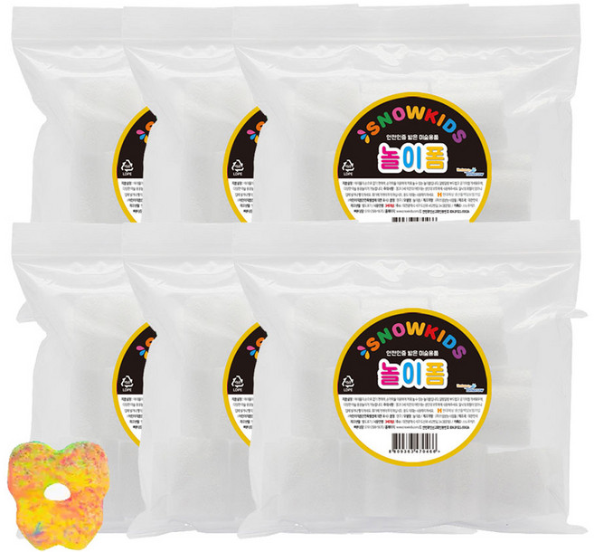 스노우키즈 유아용 미술놀이용 놀이폼 나비폼 소, 혼합색상, 6개