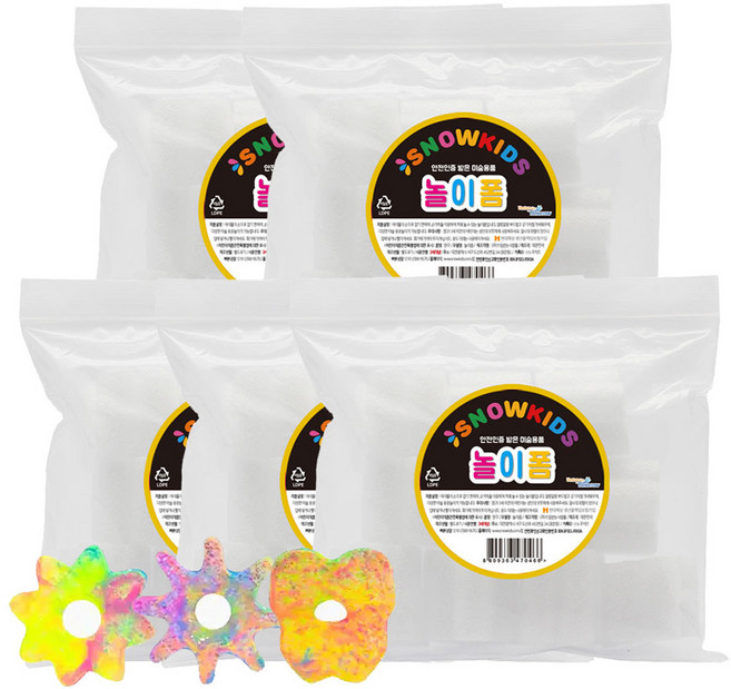 스노우키즈 유아용 미술놀이 혼합폼 소, 5개