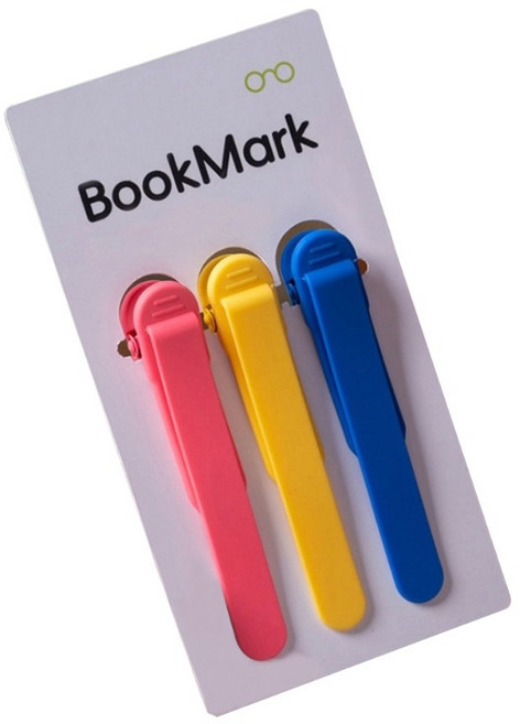 떨어지지 않는 실리콘 클립 북마크 3종 세트, A세트, 1세트