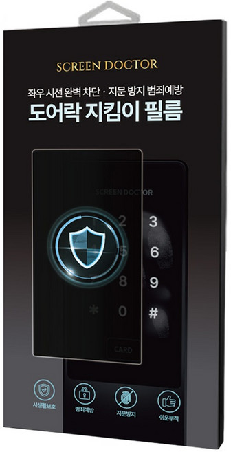 스크린닥터 도어락 지문방지 필름 2p 세트, 도어락 프라이버시 지문방지필름 2매, 1세트