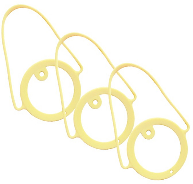 더자카 실리콘 텀블러스트랩 홀더 컵타이, 옐로, 3개