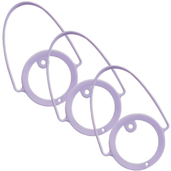 더자카 실리콘 텀블러스트랩 홀더 컵타이, 퍼플, 3개