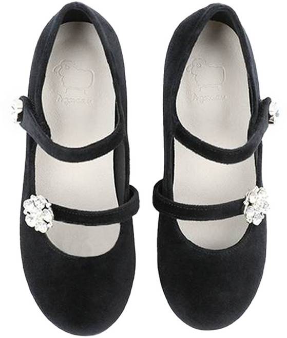 앙뉴 여아용 펄 힐 벨벳 구두