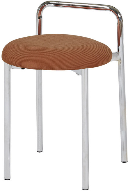 룸앤홈 보스톤 크롬 스툴, 브라우니, 1개