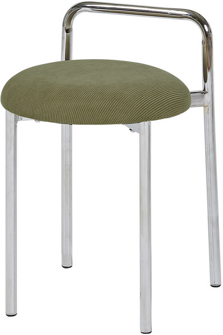 룸앤홈 보스톤 크롬 스툴, 올리브, 1개