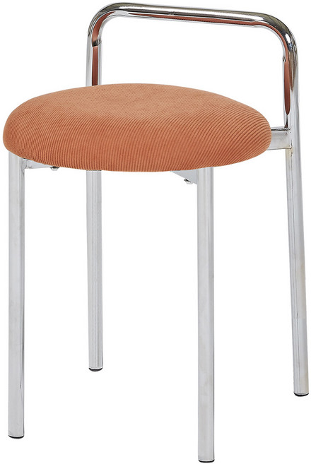 룸앤홈 보스톤 크롬 스툴, 피치, 1개