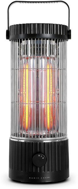 매직쉐프 레트로 전기히터 800W, MHT-H800B, 블랙