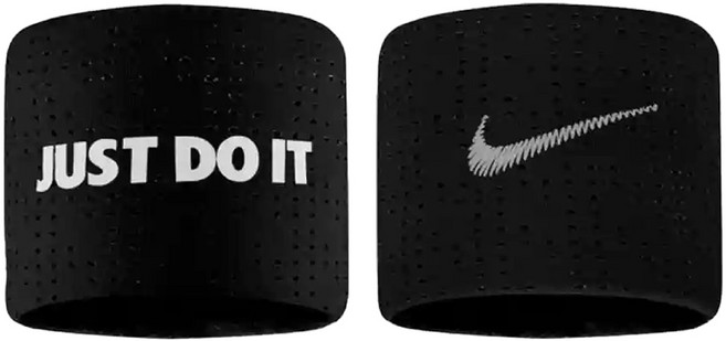 나이키 스우시 손목 밴드 2종 세트 DR5170-010, 블랙, 1세트
