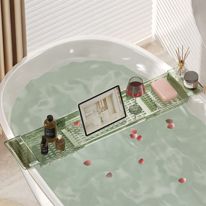 몬드스팟 욕실 투명 공간분리 반신욕 사우나 욕조 트레이 RB20671, 투명그린, 1개