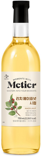메티에 리치헤이즐넛 시럽, 1개, 750ml