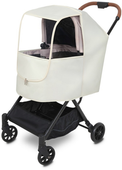 마니또펫 강아지 유모차 범용 방풍커버, 크림, 1개