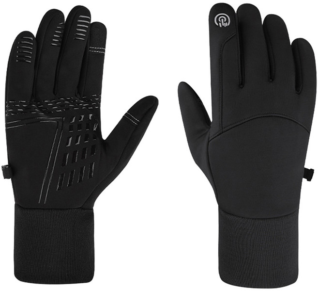 얼리포츠 남성용 겨울 방한 스마트 터치 오토바이 기모 장갑 양손착용 세트