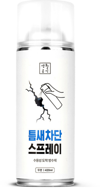 생활공식 틈새차단 누수 보수 방수 스프레이 투명 420ml, 1개