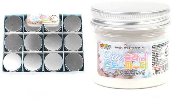DIY 유아용 슬라임 스노우 파우더 12p, 860g, 혼합색상, 1개