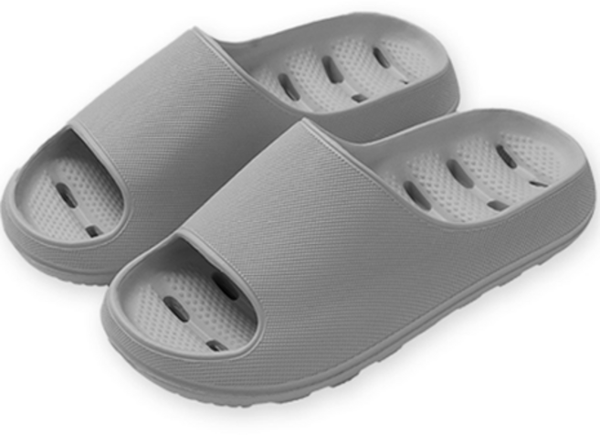 힐링스팟 남성용 논슬립 욕실화, 그레이, 1개