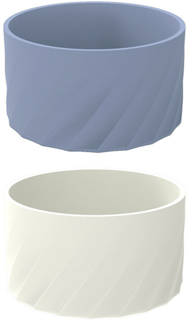 생활과주방 실리콘 텀블러 커버 보호대 스탠리 호환 7cm 2p + 사이즈 조절 밴딩 2p 세트, 베이지 + 네이비, 1세트