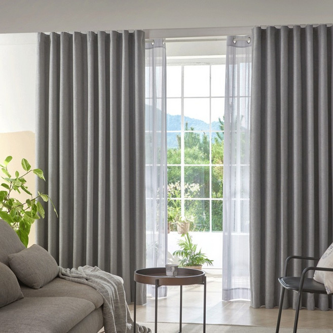 누보데코 꿀잠자는 파스텔 암막커튼100% 아일렛형