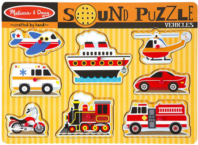 Melissa&Doug 瑪莉莎 聲音拼圖 交通工具, 1組