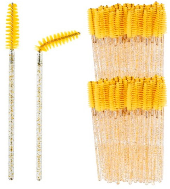 라몽 반짝이 마스카라 스크류 브러쉬 100p, 옐로우, 1개