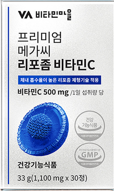 Vitamin Village 優質Mega-C脂質體維他命C錠 33g, 30顆, 1盒