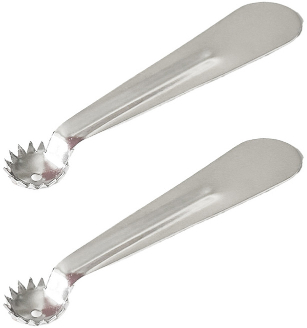 키친초이스 홈카페 과일 토마토 꼭지 따개, 실버, 2개