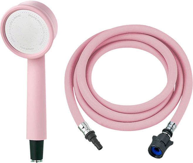 닥터워터 국내 제조 원터치 디자인 샤워헤드 + 샤워호스 세트 2M, 1개, PINK