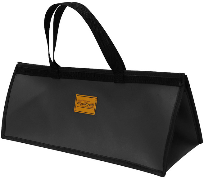 벅703 가죽 캠핑 공구 가방, 블랙, 1개