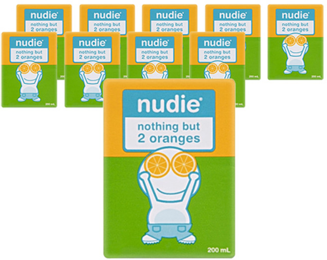 누디 오렌지 주스, 10개, 200ml