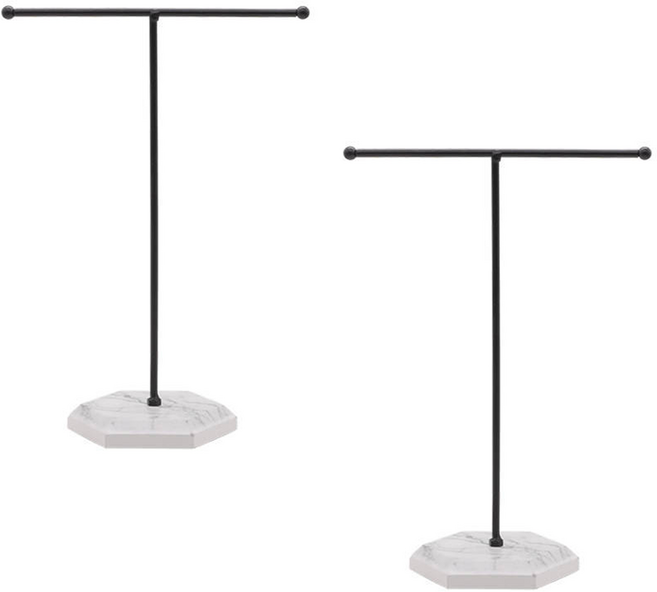 코히모 악세사리 디스플레이 거치대 4W402, 블랙 + 화이트, 2개