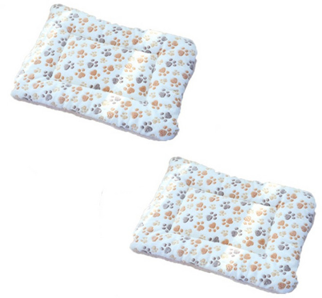 데이소이 고양이 보들보들 쿠션 매트, 02 화이트 발바닥, 2개