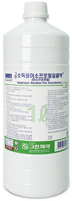 그린제약 이소프로필알콜액, 1개, 1L - 쿠팡