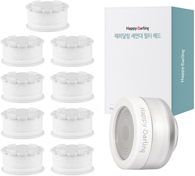 해피달링 세면대 필터 헤드 + 리필필터 9p 세트, 1세트