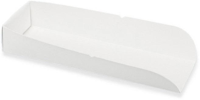 제이팩토리 일회용 종이 핫도그 사각 트레이 중, 백색, 100개