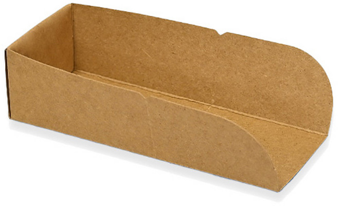 제이팩토리 일회용 종이 핫도그 사각 트레이 소, 크라프트, 100개