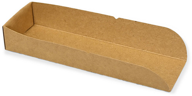 제이팩토리 일회용 종이 핫도그 사각 트레이 중, 크라프트, 100개