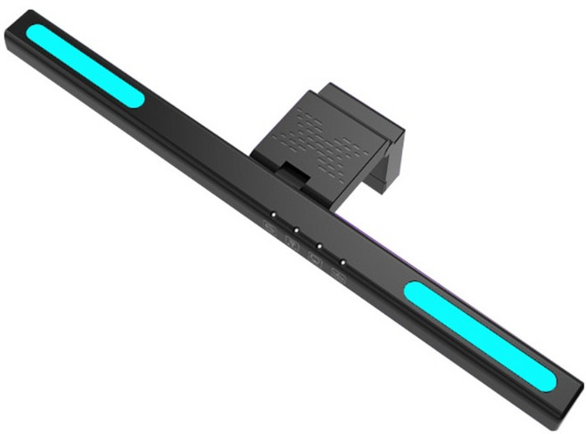 모어뷰 거치식 노트북 모니터 블루라이트차단 LED조명 무드등 터치식 WZ-TB301SGSB 40cm, 블랙, 1개