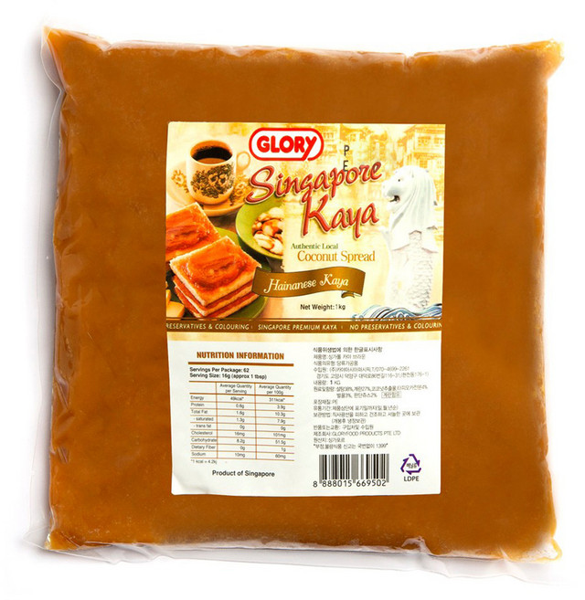 GLORY 싱가포르 프리미엄 카야잼 허니브라운, 1kg, 1개