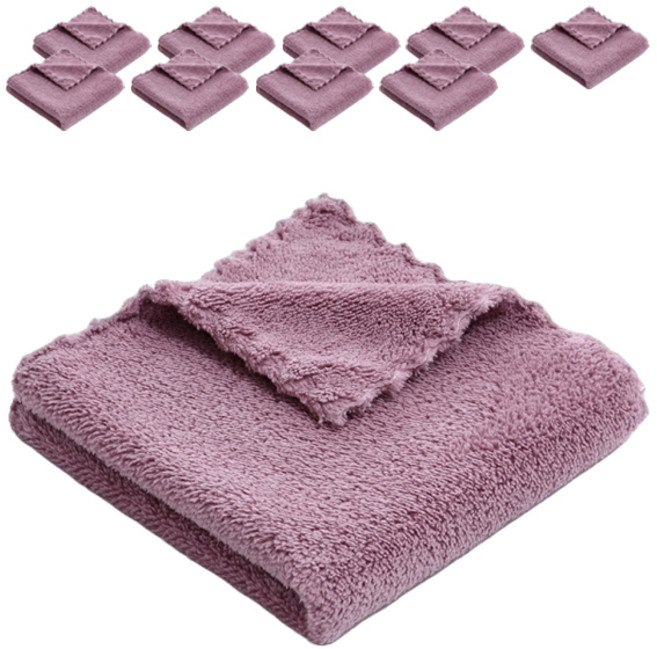 피어니스트 핸드 타월 걸레, 다크퍼플, 10개