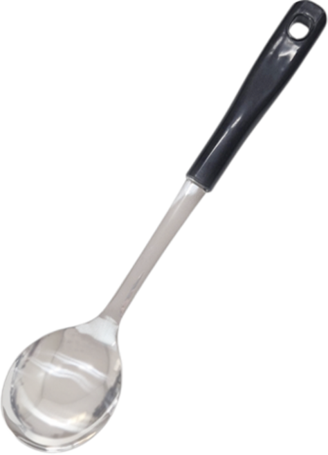 키친블루밍 스테인리스 304 요리 볶음 스푼, 1개, BLACK(핸들)