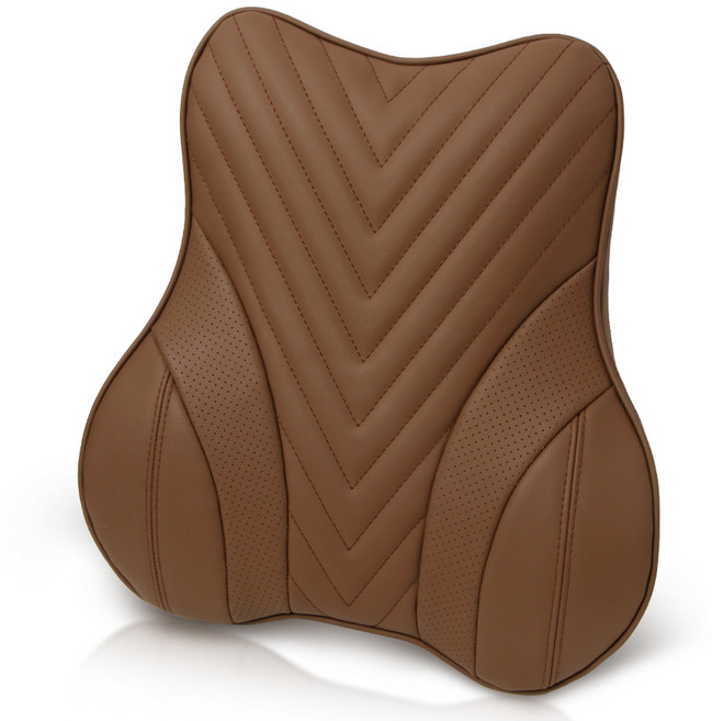 카렉스 블랙스 차량용 퀄팅 3D 등받이 허리쿠션, 브라운, 1개