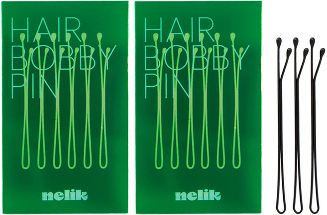 넬릭 웨이브 실핀 30p, 2개, 블랙