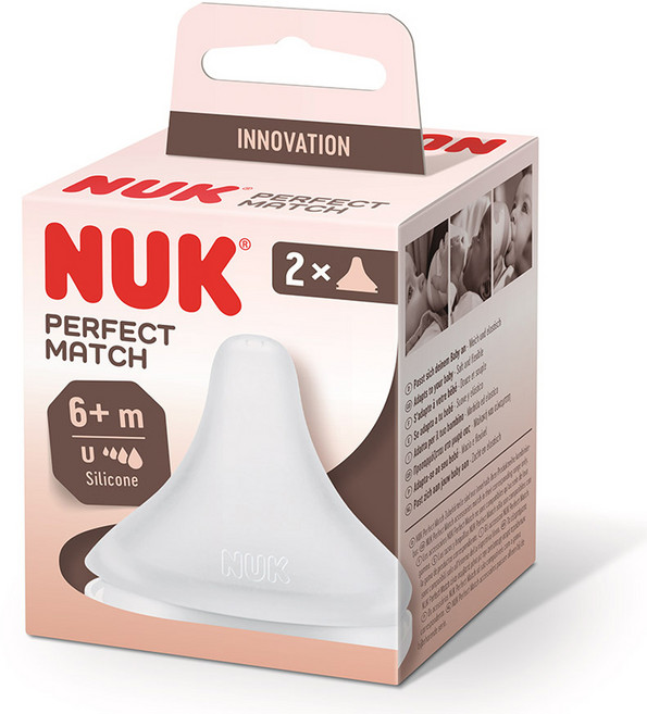 누크 퍼펙트매치 젖꼭지 2p, U (6개월~), 1개