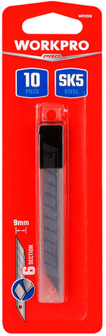 워크프로 캇타칼날 9mm 흑색날 10p 세트 WP212018, 1세트