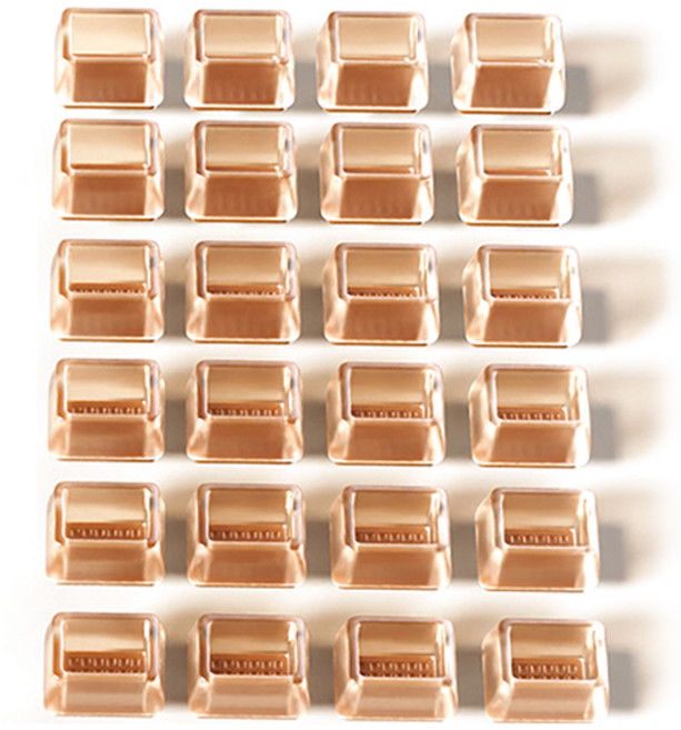 마켓감성 스툴 의자 저소음캡 직사각, 갈색, 24개