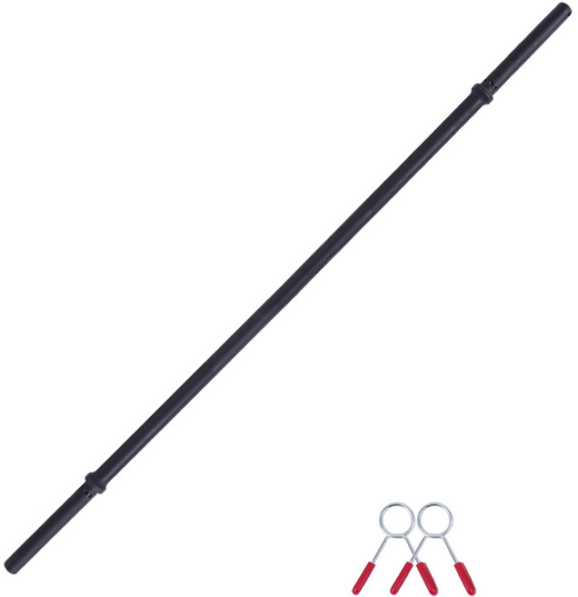 아리프 경량 직선 바벨 역기봉 원판 직경 28mm용 1300mm + 마구리 2p, 4.3kg, 1개, 블랙