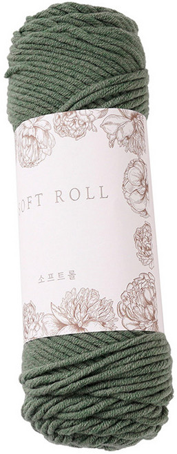 청송뜨개실 소프트롤 뜨개실 100g, 20포레스트그린, 1개