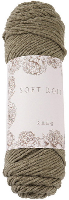 소프트롤 뜨개실 100g, 08 카키베이지, 1개