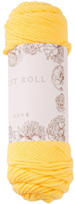 소프트롤 뜨개실 100g, 04 노랑, 1개
