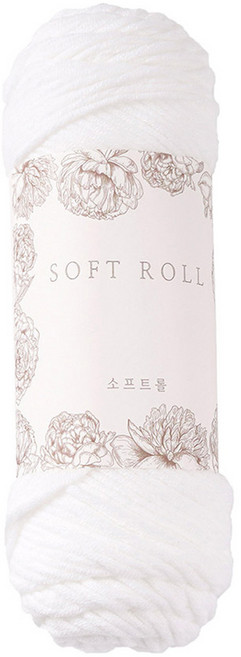 소프트롤 뜨개실 100g, 01 화이트, 1개