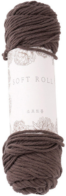소프트롤 뜨개실 100g, 11 브라운, 1개